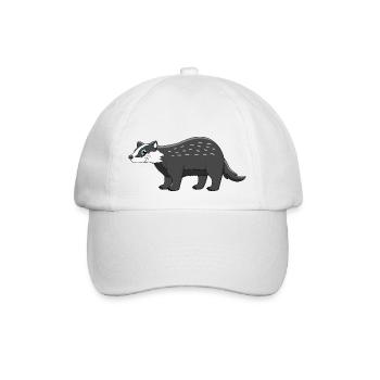 Dachs - Baseballkappe - Weiß/Weiß - Vorne