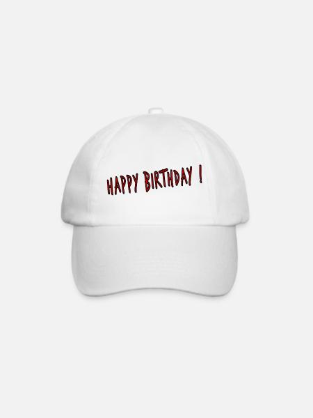 JAHRESTAG. ALLES GUTE ZUM GEBURTSTAG. ALLES GUTE ZUM GEBURTSTAG. - Baseballkappe - Weiß/Weiß