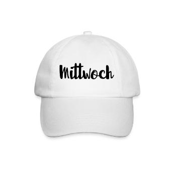 Mittwoch Mitte der Woche Wochentag - Baseballkappe - Weiß/Weiß - Vorne