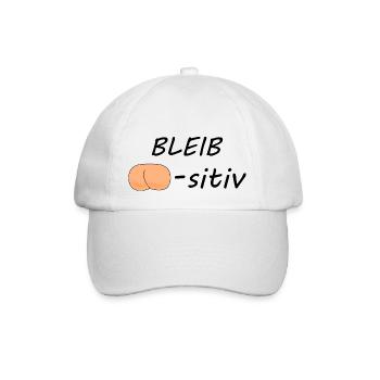 Bleib Po-sitiv - Baseballkappe - Weiß/Weiß - Vorne
