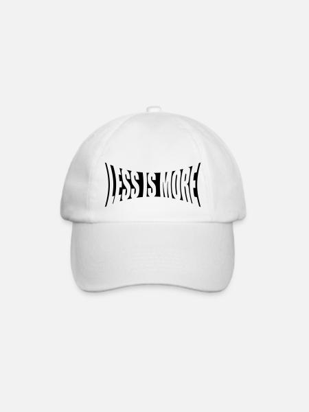 Spruch Logo Minimalismus - Baseballkappe - Weiß/Weiß