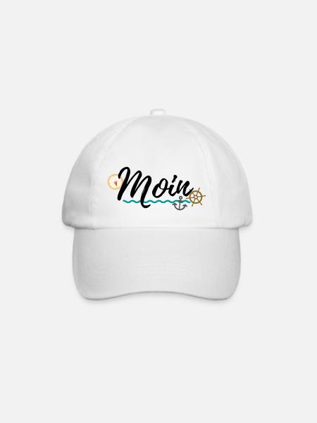 Moin - Baseballkappe - Weiß/Weiß