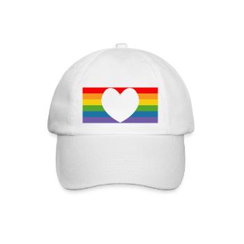 pride regenbogen flag - Baseballkappe - Weiß/Weiß - Vorne