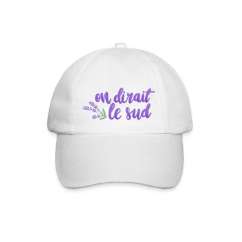 Sieht aus wie der Süden - Lavendel - Baseballkappe - Weiß/Weiß - Vorne