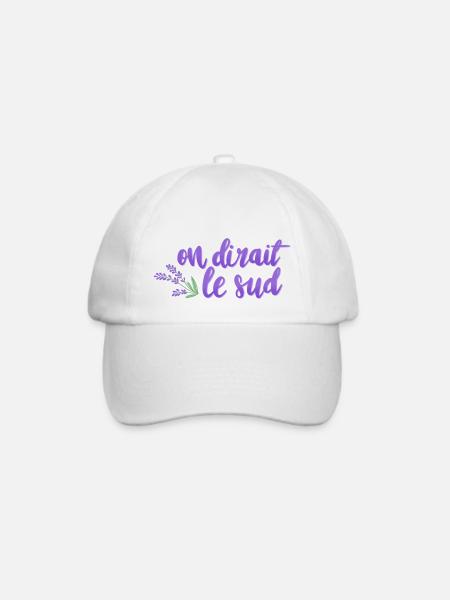 Sieht aus wie der Süden - Lavendel - Baseballkappe - Weiß/Weiß