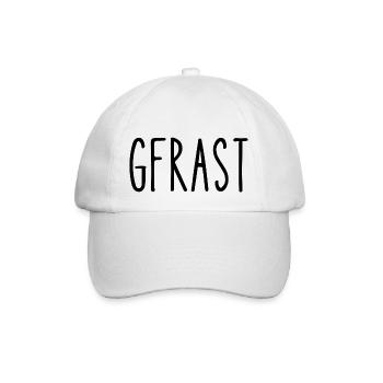Gfrast - T-Shirt Wienerisch Schimpfwort - Baseballkappe - Weiß/Weiß - Vorne