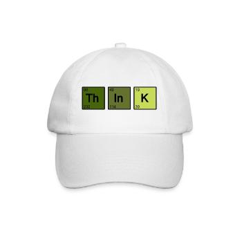Denken (grün) - Baseballkappe - Weiß/Weiß - Vorne