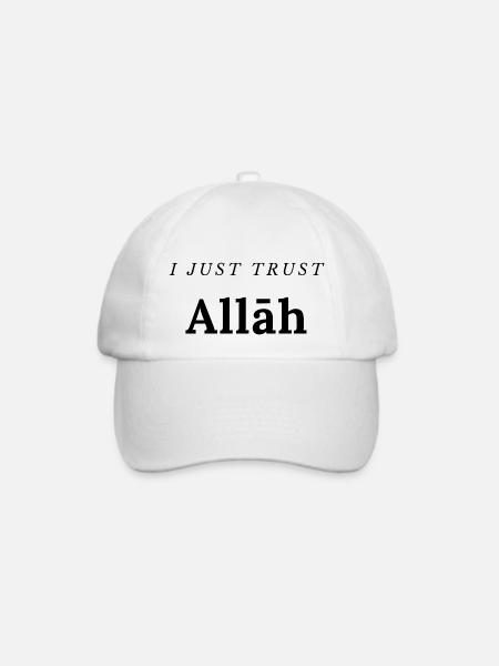 Ich vertraue Allāh einfach - Baseballkappe - Weiß/Weiß