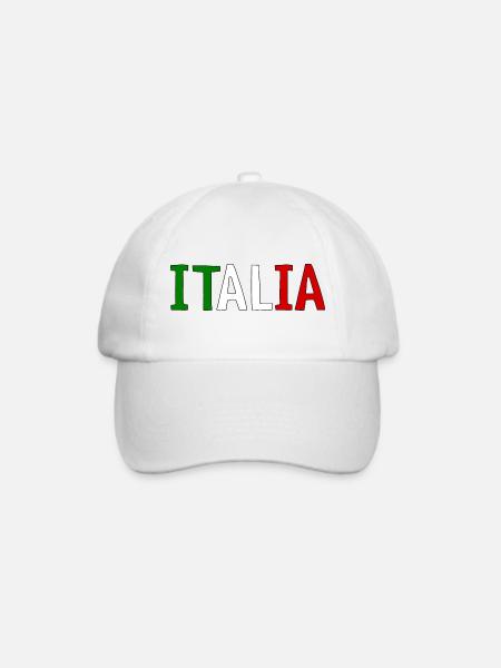 Italia - Baseballkappe - Weiß/Weiß