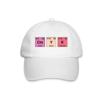 CMYK in periodischen Elementen - Baseballkappe - Weiß/Weiß - Vorne