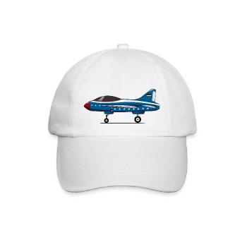 Flugzeug Fahrwerk Deutschland Flagge Blau - Baseballkappe - Weiß/Weiß - Vorne