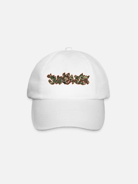 Junglist Camo Graffiti DNB Drum n Bass - Baseballkappe - Weiß/Weiß