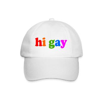 gay - Baseballkappe - Weiß/Weiß - Vorne