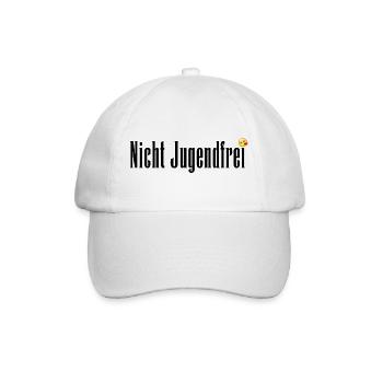 NichtJugendfrei Schriftzug - Baseballkappe - Weiß/Weiß - Vorne