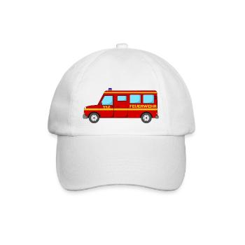 Feuerwehrbus 112 - Baseballkappe - Weiß/Weiß - Vorne