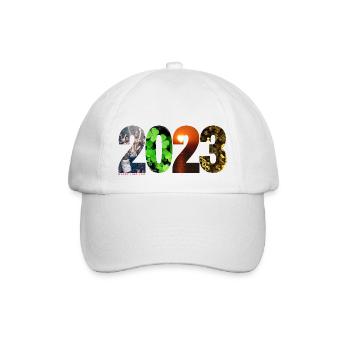 2023 Ready Set Go - Jahreswechsel - Frohes Neues - Baseballkappe - Weiß/Weiß - Vorne