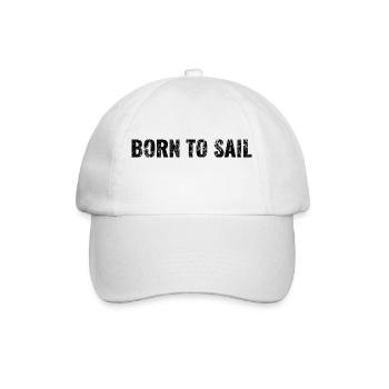 Born to Sail - Baseballkappe - Weiß/Weiß - Vorne