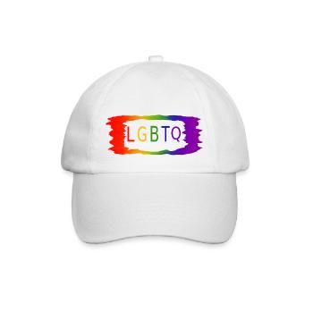 LGBTQ - Baseballkappe - Weiß/Weiß - Vorne