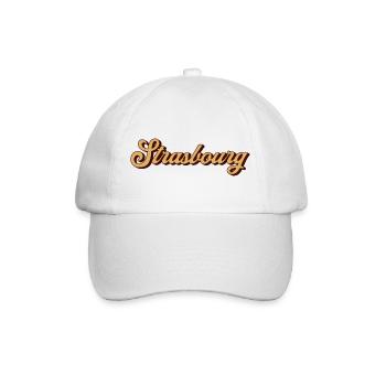 Strasbourg Script Souvenir - Baseballkappe - Weiß/Weiß - Vorne