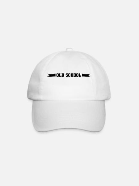 old school - Baseballkappe - Weiß/Weiß