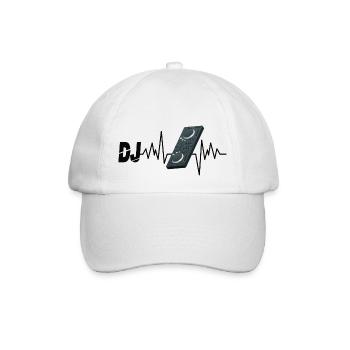 DJ Herzschlag - Baseballkappe - Weiß/Weiß - Vorne
