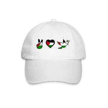 Free palestine - Baseballkappe - Weiß/Weiß - Vorne