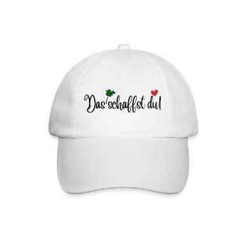 Das schaffst du! - Baseballkappe - Weiß/Weiß - Vorne
