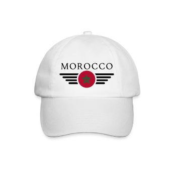 Ich liebe Marokko - Baseballkappe - Weiß/Weiß - Vorne