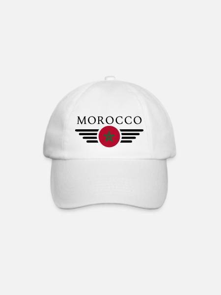 Ich liebe Marokko - Baseballkappe - Weiß/Weiß