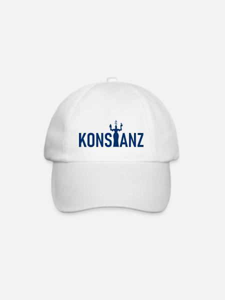 Konstanz - Imperia - Bodensee - Baden-Württemberg - Baseballkappe - Weiß/Weiß