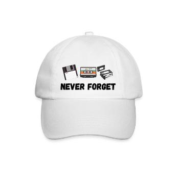 Never Forget - Baseballkappe - Weiß/Weiß - Vorne