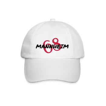 Mannheim Monnem Mannheimat - Baseballkappe - Weiß/Weiß - Vorne