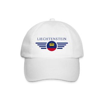Liechtenstein Stil T-Shirt - Baseballkappe - Weiß/Weiß - Vorne