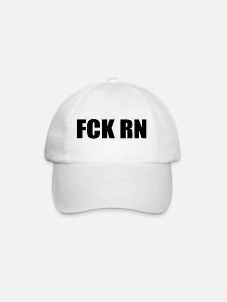 Fck rn - Baseballkappe - Weiß/Weiß