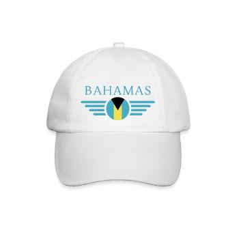 Ich liebe Bahamas, Eleganz Stil Design T-Shirt - Baseballkappe - Weiß/Weiß - Vorne