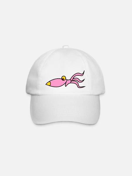 funny squid - Baseballkappe - Weiß/Weiß