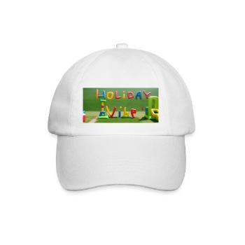 Holiday Vibe Aufblasbarer Textentwurf Holiday Vibe - Baseballkappe - Weiß/Weiß - Vorne