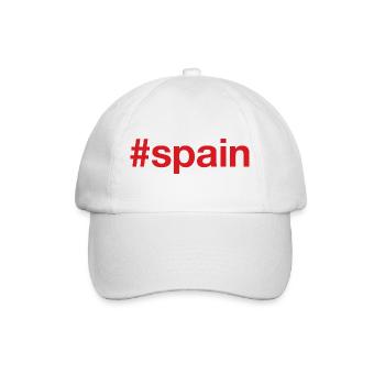 SPAIN Hashtag Spanien - Baseballkappe - Weiß/Weiß - Vorne