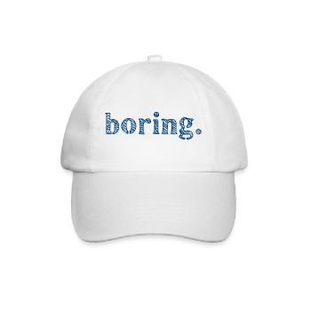 Boring Langeweile - Baseballkappe - Weiß/Weiß - Vorne