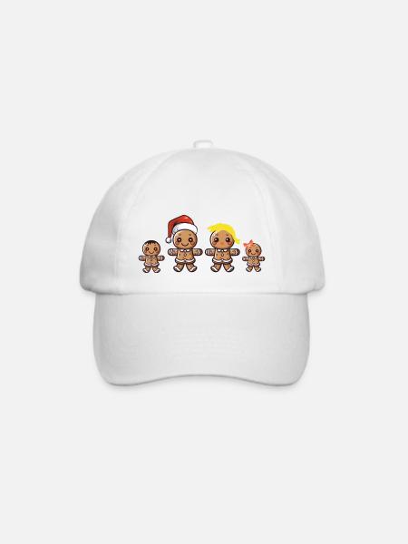 Gingerbread Family - Baseballkappe - Weiß/Weiß