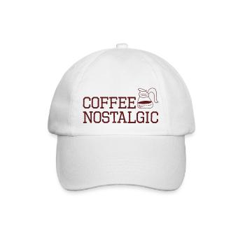 Coffee lover nostalgisch - Baseballkappe - Weiß/Weiß - Vorne