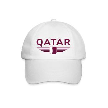 Katar Design – Exklusiv und Modern - Baseballkappe - Weiß/Weiß - Vorne