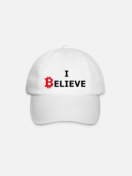 Bitcoin rot-schwarz - Baseballkappe - Weiß/Weiß
