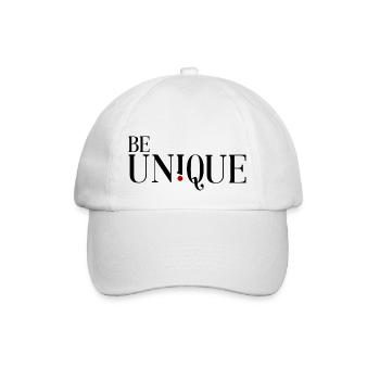 Be unique - Sei einzigartig - Baseballkappe - Weiß/Weiß - Vorne