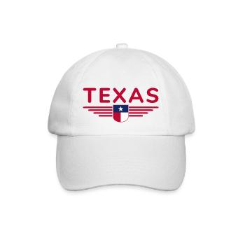 Texas Fan T-Shirt – Lone Star Style - Baseballkappe - Weiß/Weiß - Vorne