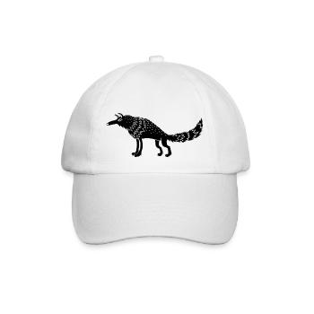 Wolf - Baseballkappe - Weiß/Weiß - Vorne