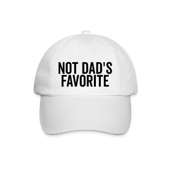 Nicht Papas Favorit - Baseballkappe - Weiß/Weiß - Vorne