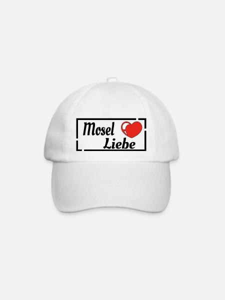 Mosel Liebe - Baseballkappe - Weiß/Weiß