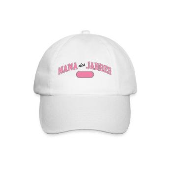 Mama des Jahres – Auszeichnung Rosa - Baseballkappe - Weiß/Weiß - Vorne