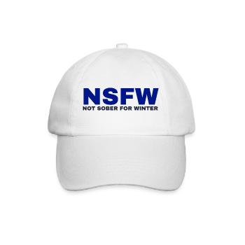 Not Sober For Winter - Glühweinliebhaber - Baseballkappe - Weiß/Weiß - Vorne